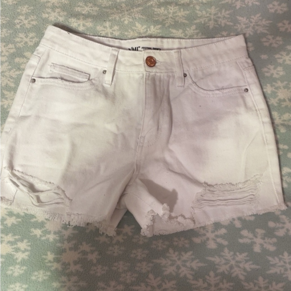 YMI White Distressed Jean Shorts NEW WITHOUT TAGS